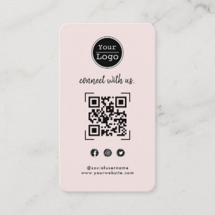 Kontakt mit uns   QR-Code für soziale Medien Rosa  Visitenkarte