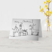 Kontakt Zeichnend Weihnachten Karte (Gelbe Blume)