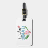 Kontaktdaten zum Zielort Sommer Gepäckanhänger (Vorderseite vertikal)