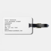 Kontaktdaten zum Zielort Sommer Gepäckanhänger (Rückseite horizontal)