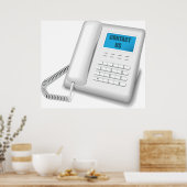 Kontaktieren Sie uns Telefon Poster (Küche)