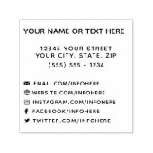 Kontaktinformation der sozialen Medien Selbstfarbi Permastempel (Design)