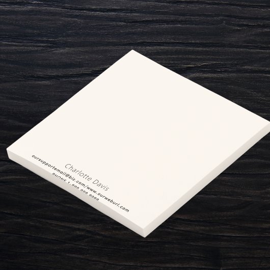 Kontaktinformation für Beige Creme Post-it Klebezettel