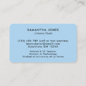 Kontaktinformation für gescannte Crayons Visitenkarte (Rückseite)