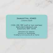 Kontaktinformation für gescannte Crayons Visitenkarte (Rückseite)