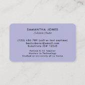 Kontaktinformation für gescannte Crayons Visitenkarte (Rückseite)