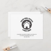 Kontaktinformationen für Ihr echtes Anwesen-Logo h Karte (Vorderseite/Rückseite Beispiel)