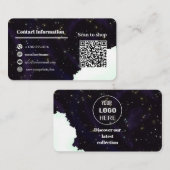 Kontaktinformationen und QR-Code für benutzerdefin Visitenkarte (Vorne/Hinten)