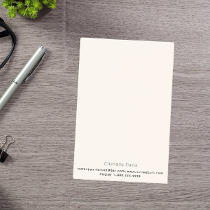 Kontaktinformationen zu Beige Creme Post-it Klebezettel