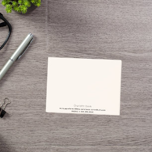 Kontaktinformationen zu Beige Creme Post-it Klebezettel