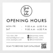 Kontaktinformationen zu den QR-Logos in modernen G Fensteraufkleber (Blatt)