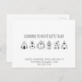 Kontaktinformationen zu echten Anwesen Agent Postkarte (Vorne/Hinten)