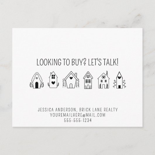 Kontaktinformationen zu echten Anwesen Agent Postkarte (Vorderseite)