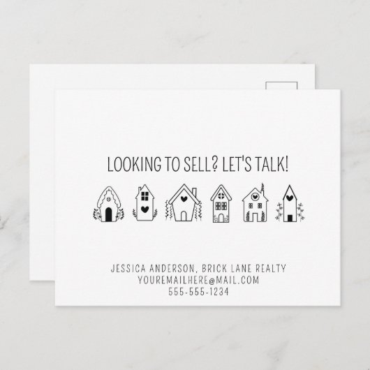 Kontaktinformationen zu echten Anwesen Agent Postkarte (Vorne/Hinten)