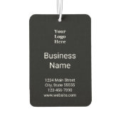 Kontaktinformationen zu Firmennamen Schwarz und We Autolufterfrischer (Rückseite)