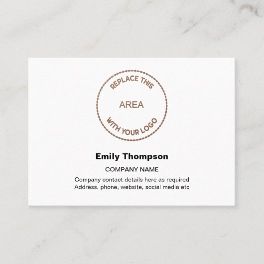 Kontaktinformationen zu Ihrem Firmenlogo Visitenkarte (Vorderseite)