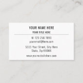 Kontaktinformationen zu Ihrem QR-Code Einfach Pers Visitenkarte (Vorderseite)