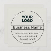 Kontaktinformationen zu Retro-Modern Business oder Einladung (Vorne/Hinten)