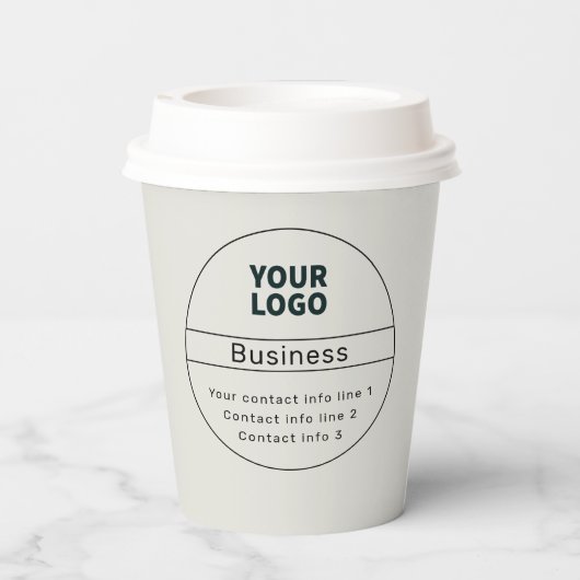 Kontaktinformationen zu Retro-Modern Business oder Pappbecher (Rückseite)