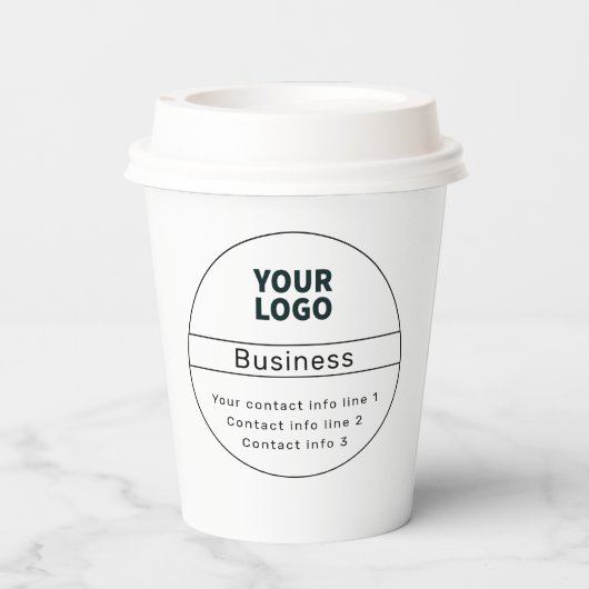 Kontaktinformationen zu Retro-Modern Business oder Pappbecher (Rückseite)