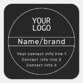 Kontaktinformationen zu Retro-Modern Business oder Quadratischer Aufkleber (Vorderseite)