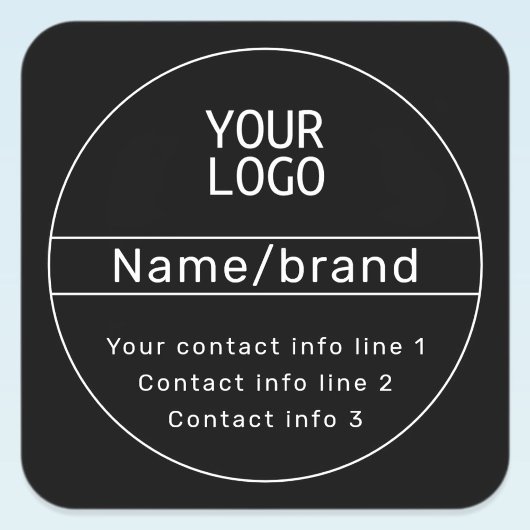 Kontaktinformationen zu Retro-Modern Business oder Quadratischer Aufkleber