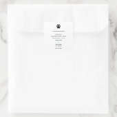 Kontaktinformationsaufkleber für Tierkliniken Quadratischer Aufkleber (Tasche)
