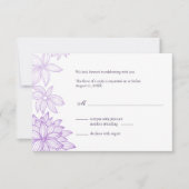 Kontaktkarte für Bloom Lilac RSVP Karte (Vorderseite)
