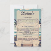 Kontaktkarte für das Tropical Beach Wedding Einladung (Vorderseite)