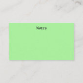 Kontaktkarte für Eltern Visitenkarte (Rückseite)