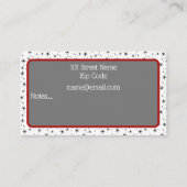 Kontaktkarte für Eltern Visitenkarte (Rückseite)