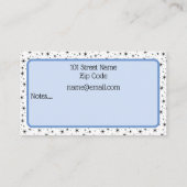 Kontaktkarte für Eltern Visitenkarte (Rückseite)