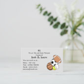 Kontaktkarte für Eltern Visitenkarte (Stehend Vorderseite)