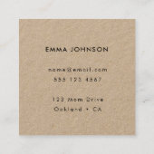 Kontaktkarte | Kraft Rustikale Mama Rabattkarte (Rückseite)