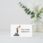 Kontaktkarte Zombie Button Up Girl Protest II Visitenkarte (Stehend Vorderseite)