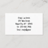 Kontaktkarte Zombie Button Up Girl Protest II Visitenkarte (Rückseite)