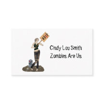Kontaktkarte Zombie Button Up Girl Protest II