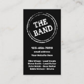 Kontaktkarten für coole Rock'n'Roll-Band Visitenkarte (Vorderseite)