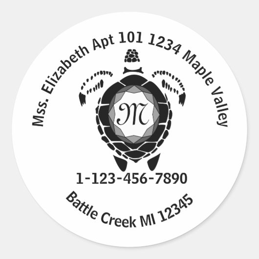 Kontaktknopf für Kontaktdaten der Black Diamond Se Runder Aufkleber (Vorderseite)