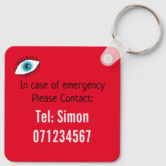 Kontaktknöpfe für Sehbehinderte Schlüsselanhänger (Rückseite)