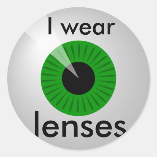 Kontaktlinsen Runder Aufkleber (Vorderseite)
