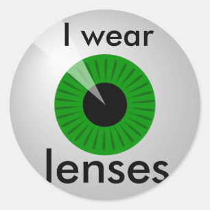 Kontaktlinsen Runder Aufkleber