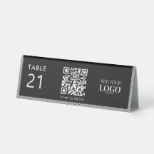 Kontaktlose Qr Code Business-Logo Elegant Schwarz