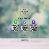 Kontaktlose Zahlung QR Code Business Logo Akryllis Acrylschild (Neutral)