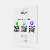 Kontaktlose Zahlung QR Code Business Logo Akryllis Acrylschild (Winkel)