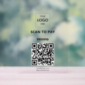 Kontaktlose Zahlung QR Code Business Logo Akryllis Acrylschild (Neutral)