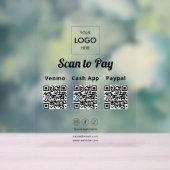 Kontaktlose Zahlung QR-Code-Firmenlogo Acrylschild (Neutral)