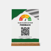 Kontaktloser QR-Code Kundenfeedback Grün Acrylschild (Vorderseite)