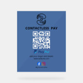 Kontaktloses Bezahlen QR-Code-Schild Acrylschild (Vorderseite)