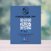 Kontaktloses Bezahlen QR-Code-Schild Acrylschild (Neutral)